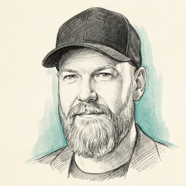 Bleistift-Porträt von Alexander Baneth, Ingenieur für Bioenergie und regenerative Energien